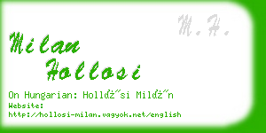 milan hollosi business card